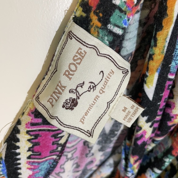 Pink Rose Tribal Print/Artsy Dress - Picture 3 of 4